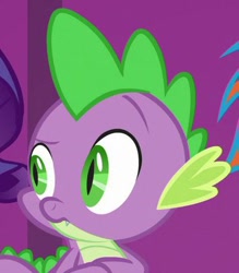 Size: 372x425 | Tagged: safe, imported from derpibooru, screencap, spike, dragon, horse play, cropped, female, male, mare, offscreen character, solo focus