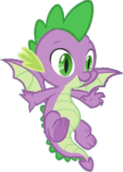 Size: 297x416 | Tagged: safe, artist:pascalmulokozi2, edit, edited screencap, imported from derpibooru, screencap, spike, dragon, the ending of the end, background removed, flying, male, not a vector, simple background, solo, transparent background, winged spike, wings