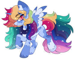 Size: 1393x1106 | Tagged: safe, artist:twilightpriincess, imported from derpibooru, oc, oc only, alicorn, pony, alicorn oc, female, horn, magical lesbian spawn, mare, offspring, parent:princess celestia, parent:rainbow dash, parents:dashlestia, simple background, solo, sparkles, transparent background, wings