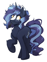 Size: 2256x2928 | Tagged: safe, artist:witchtaunter, imported from derpibooru, oc, oc only, oc:witching hour, pony, unicorn, derpibooru community collaboration, 2023 community collab, chest fluff, ear fluff, freckles, horn, male, shoulder fluff, simple background, solo, stallion, stylus, transparent background, unicorn oc, yellow eyes