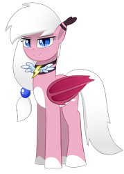Size: 1000x1400 | Tagged: safe, artist:truffle shine, derpibooru exclusive, imported from derpibooru, oc, oc only, oc:bipen, bat pony, derpibooru community collaboration, 2023 community collab, bat pony oc, female, jewelry, looking at you, necklace, simple background, solo, transparent background