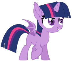Size: 3364x2815 | Tagged: safe, artist:starshade, artist:twilyisbestpone, imported from derpibooru, twilight sparkle, bat pony, pony, base used, bat ears, bat ponified, bat wings, cute, ear tufts, fangs, female, filly, filly twilight sparkle, foal, high res, race swap, simple background, slit pupils, smiling, solo, spread wings, starry eyes, transparent background, twiabetes, twibat, wingding eyes, wings, younger