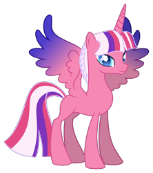 Size: 1396x1574 | Tagged: safe, artist:lanternik, imported from derpibooru, oc, alicorn, pony, alicorn oc, base used, horn, male, offspring, parent:princess cadance, parent:shining armor, parents:shiningcadance, simple background, solo, spread wings, stallion, transparent background, wings