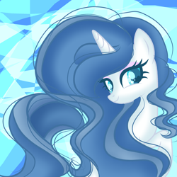 Size: 2048x2048 | Tagged: safe, artist:harmonyvitality-yt, imported from derpibooru, oc, oc only, oc:starlina sentry, pony, unicorn, base used, eyelashes, female, horn, mare, smiling, solo, unicorn oc