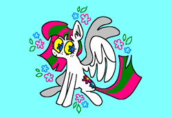 Size: 1280x875 | Tagged: safe, artist:msponies, imported from derpibooru, blossomforth, pegasus, pony, solo, spread wings, wings