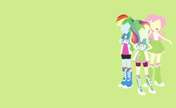 Size: 1324x814 | Tagged: safe, artist:goupix-flocon, artist:prettycelestia, imported from twibooru, fluttershy, rainbow dash, oc:rainbow shy, boots, clothes, fusion, high heel boots, image, jacket, jewelry, multiple arms, png, ring, shoes