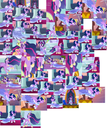 Size: 5856x7000 | Tagged: safe, imported from twibooru, applejack, fluttershy, pinkie pie, princess cadance, princess celestia, princess luna, rainbow dash, rarity, twilight sparkle, big, clothes, coronation, coronation dress, dress, hoof shoes, image, my little pony, png, pr, princess