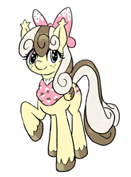 Size: 1270x1718 | Tagged: artist needed, safe, imported from derpibooru, oc, oc only, pegasus, pony, derpibooru community collaboration, 2023 community collab, bow, hair bow, pegasus oc, raised hoof, simple background, solo, starry eyes, transparent background, wingding eyes