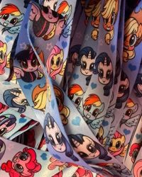 Size: 480x600 | Tagged: safe, artist:marybellamy, imported from derpibooru, applejack, fluttershy, pinkie pie, rainbow dash, rarity, starlight glimmer, twilight sparkle, alicorn, earth pony, pegasus, unicorn, floating heart, heart, lanyard, mane six, photo, stars, twilight sparkle (alicorn)