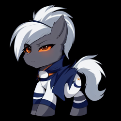 Size: 768x768 | Tagged: safe, editor:mr-bat, imported from derpibooru, oc, oc only, oc:circadian bedside, bat pony, pony, ai content, ai generated, bat pony oc, black background, generator:purplesmart.ai, generator:stable diffusion, hidden wings, male, simple background, solo, wrong cutie mark, yellow eyes