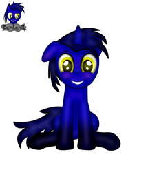 Size: 3840x4154 | Tagged: safe, artist:damlanil, imported from derpibooru, oc, oc only, oc:damlanil, pony, unicorn, derpibooru community collaboration, 2023 community collab, blushing, floppy ears, front view, horn, male, show accurate, simple background, sitting, smiling, solo, stallion, transparent background, unicorn oc, vector