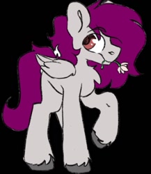 Size: 1200x1380 | Tagged: safe, artist:itsscoopsb, imported from derpibooru, oc, oc:dr.heart, pegasus, derpibooru community collaboration, black background, mouth hold, pegasus oc, simple background, solo