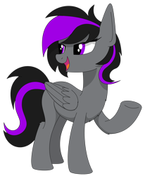 Size: 2604x3164 | Tagged: safe, artist:lonebigcity, imported from derpibooru, oc, oc only, oc:violet storm, pegasus, pony, female, pegasus oc, raised hoof, simple background, solo, transparent background