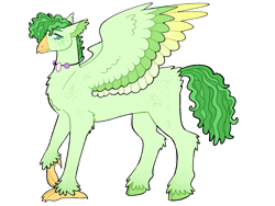 Size: 1280x960 | Tagged: safe, artist:s0ftserve, imported from derpibooru, oc, oc only, oc:key lime pie, classical hippogriff, hippogriff, hybrid, body freckles, butt freckles, colored wings, freckles, interspecies offspring, magical lesbian spawn, male, multicolored wings, offspring, parent:pinkie pie, parent:princess skystar, parents:skypie, simple background, solo, transparent background, wings