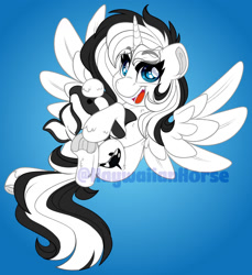 Size: 1600x1750 | Tagged: safe, artist:missbramblemele, imported from derpibooru, oc, oc only, alicorn, pony, alicorn oc, female, gradient background, horn, mare, solo, wings