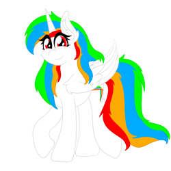 Size: 1500x1500 | Tagged: safe, artist:poncutes, imported from derpibooru, oc, oc only, oc:poncutes, alicorn, pony, derpibooru community collaboration, 2023 community collab, alicorn oc, horn, simple background, solo, transparent background, wings