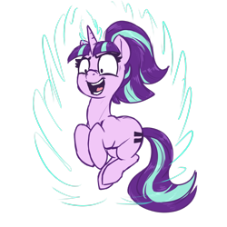 Size: 3000x3000 | Tagged: safe, artist:t72b, imported from derpibooru, starlight glimmer, pony, unicorn, crazy eyes, equal cutie mark, faic, female, floating, glowing, glowing horn, horn, magic, mare, open mouth, powering up, s5 starlight, simple background, solo, transparent background