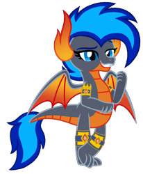 Size: 2016x2448 | Tagged: safe, artist:motownwarrior01, imported from derpibooru, oc, oc only, oc:azure, dragon, claws, clone, cute, dragon oc, dragoness, female, horns, jewelry, non-pony oc, simple background, smiling, solo, spread wings, transparent background, wings