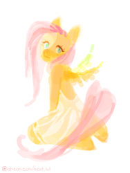 Size: 480x640 | Tagged: safe, artist:next-lvl, imported from derpibooru, fluttershy, anthro, pegasus, female, lineless, simple background, solo, white background