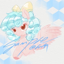 Size: 2048x2048 | Tagged: safe, artist:co306012, imported from derpibooru, cozy glow, pegasus, pony, female, filly, foal, sample, solo, text