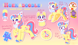 Size: 1918x1114 | Tagged: safe, artist:y2kitty, imported from derpibooru, oc, oc:honkadoodle, earth pony, pony, clown, female, g3, g4, g4 to g3, generation leap, mare, solo