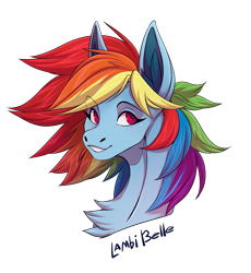 Size: 2249x2445 | Tagged: safe, artist:1an1, imported from derpibooru, rainbow dash, pegasus, pony, bust, portrait, solo, sternocleidomastoid