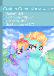 Size: 1500x2100 | Tagged: safe, artist:roselord, imported from derpibooru, oc, oc only, earth pony, pegasus, pony, unicorn, advertisement, chest fluff, commission, commission info, commission open, commissions open, ear fluff, solo, ych result, your character here