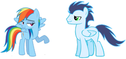 Size: 1523x720 | Tagged: safe, imported from derpibooru, rainbow dash, soarin', pegasus, pony, female, male, mare, ship:soarindash, shipping, simple background, stallion, straight, transparent background, vector