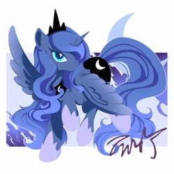 Size: 4093x4093 | Tagged: safe, artist:co306012, imported from derpibooru, princess luna, alicorn, pony, absurd resolution, crown, female, hoof shoes, jewelry, looking at you, mare, regalia, simple background, solo, white background