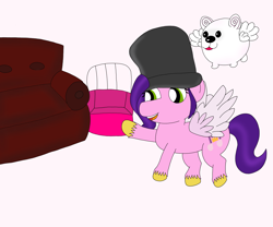 Size: 6047x5036 | Tagged: safe, artist:pinkiepie69, imported from derpibooru, pipp petals, pegasus, cloudpuff, g5, hat, meme, top hat