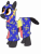 Size: 3120x4160 | Tagged: safe, artist:8968, ponerpics exclusive, oc, unnamed oc, earth pony, cloak, clothes, parody, ponerpics community collab 2023, saddle, saint george, saint george and the dragon, solo, tack, tinkerbell