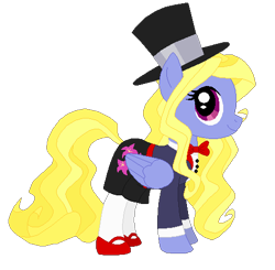 Size: 484x474 | Tagged: safe, artist:selenaede, artist:user15432, imported from derpibooru, lily blossom, magic hat, pegasus, pony, base used, black hat, bowtie, clothes, costume, halloween, halloween costume, hat, holiday, leggings, looking at you, magician, magician outfit, red shoes, shoes, simple background, smiling, transparent background