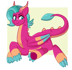 Size: 694x680 | Tagged: safe, artist:lulubell, imported from derpibooru, dragon, spoiler:g5, blaize, g5, lavarynth, my little pony: tell your tale, solo