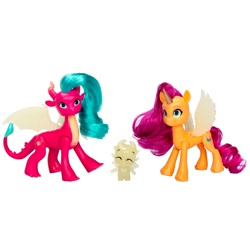 Size: 2000x2000 | Tagged: safe, imported from derpibooru, sunny starscout, dragon, pony, blaize, g5, sparky sparkeroni, toy