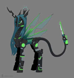 Size: 928x980 | Tagged: safe, artist:carnifex, imported from derpibooru, queen chrysalis, robot, solo