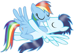 Size: 1296x932 | Tagged: safe, artist:rulette, imported from derpibooru, rainbow dash, soarin', pegasus, pony, female, kiss on the lips, kissing, male, mare, ship:soarindash, shipping, simple background, stallion, straight, transparent background