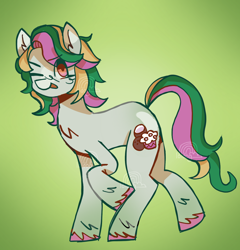 Size: 1628x1697 | Tagged: safe, artist:lawldog, imported from derpibooru, coconut cream, earth pony, pony, gradient background, solo