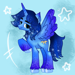 Size: 600x600 | Tagged: safe, imported from derpibooru, oc, oc:blue thunder, alicorn, solo