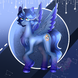 Size: 600x600 | Tagged: safe, imported from derpibooru, oc, oc:blue thunder, alicorn, solo