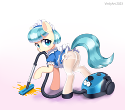 Size: 2432x2153 | Tagged: safe, artist:vinilyart, imported from derpibooru, coco pommel, earth pony, pony, butt, plot, solo