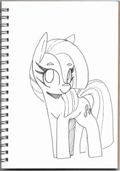 Size: 2174x3090 | Tagged: safe, artist:lockheart, marble pie, earth pony, pony, eye clipping through hair, eyebrows visible through hair, female, hair over one eye, mare, simple background, sketch, solo, traditional art, white background