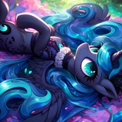 Size: 1024x1024 | Tagged: safe, imported from derpibooru, princess luna, alicorn, pony, ai content, ai generated, solo