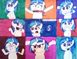 Size: 3858x2928 | Tagged: safe, artist:mrstheartist, imported from derpibooru, dj pon-3, vinyl scratch, unicorn, meme, the simpsons, traditional art