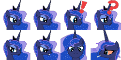 Size: 384x192 | Tagged: safe, artist:scootaloormayfly, imported from derpibooru, princess luna, alicorn, pony, angry, crown, drugs, exclamation point, jewelry, marijuana, picture for breezies, pixel art, question mark, regalia, rpg maker, simple background, sprite, transparent background