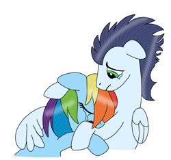 Size: 770x720 | Tagged: safe, artist:rd97, edit, imported from derpibooru, rainbow dash, soarin', pegasus, pony, crying, female, male, mare, ship:soarindash, shipping, stallion, straight