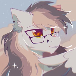 Size: 1700x1700 | Tagged: safe, artist:kejifox, artist:mirtash, imported from derpibooru, oc, oc only, pegasus, pony, glasses, solo