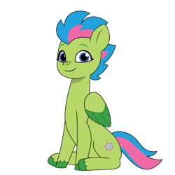 Size: 1200x1200 | Tagged: safe, artist:prixy05, imported from derpibooru, pegasus, pony, g5, looking at you, luminous dazzle, my little pony: tell your tale, simple background, sitting, solo, transparent background, vector