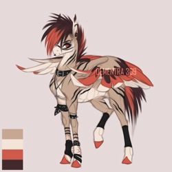 Size: 533x533 | Tagged: safe, artist:dementra369, imported from derpibooru, pegasus, pony, accessory, character design, palette, piercing