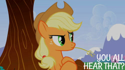 Size: 828x465 | Tagged: safe, edit, edited screencap, editor:quoterific, imported from derpibooru, screencap, applejack, lesson zero, solo