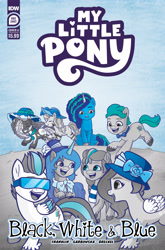 Size: 2063x3131 | Tagged: safe, idw, imported from derpibooru, black white & blue, comic cover, g5, high res, my little pony logo, official, official comic